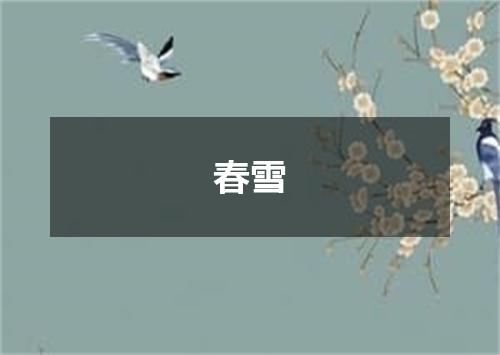 春雪