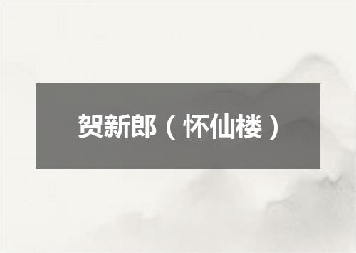 贺新郎（怀仙楼）