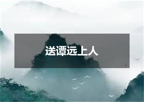 送谭远上人