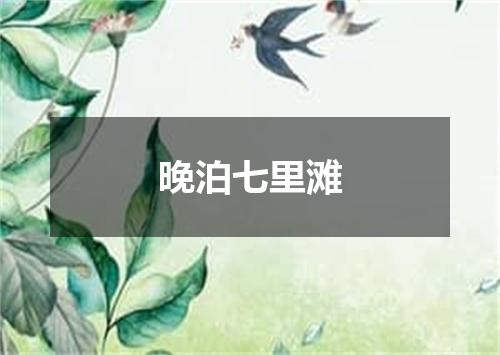 晚泊七里滩