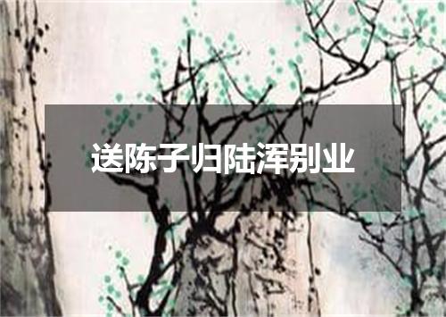 送陈子归陆浑别业