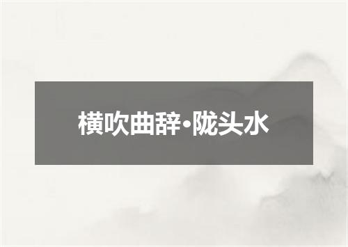 横吹曲辞·陇头水
