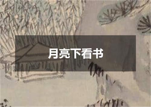 月亮下看书