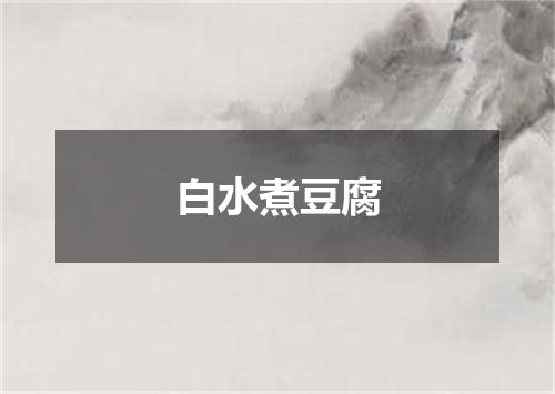 白水煮豆腐