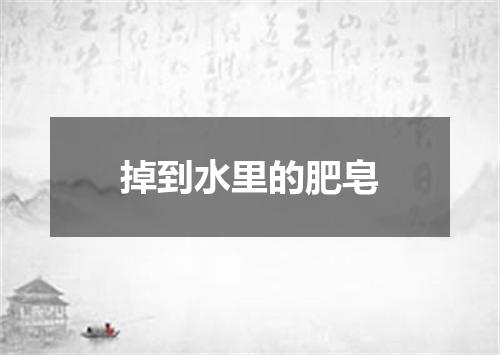 掉到水里的肥皂