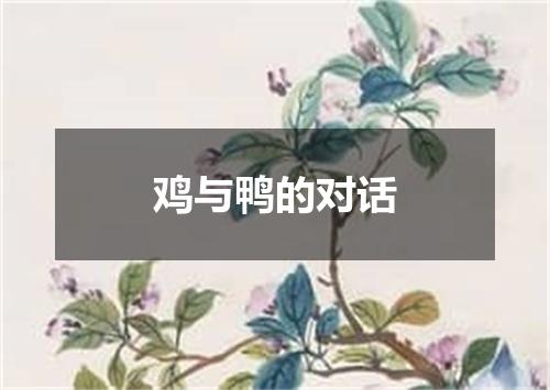 鸡与鸭的对话