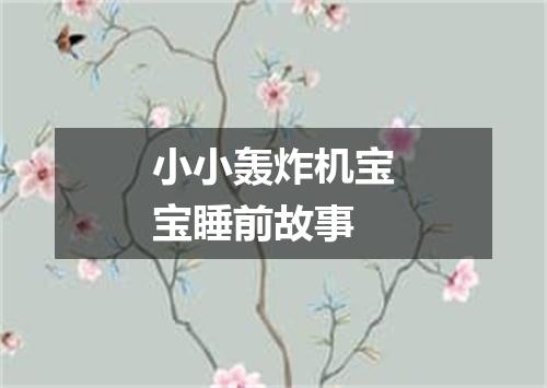 小小轰炸机宝宝睡前故事