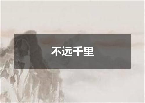 不远千里